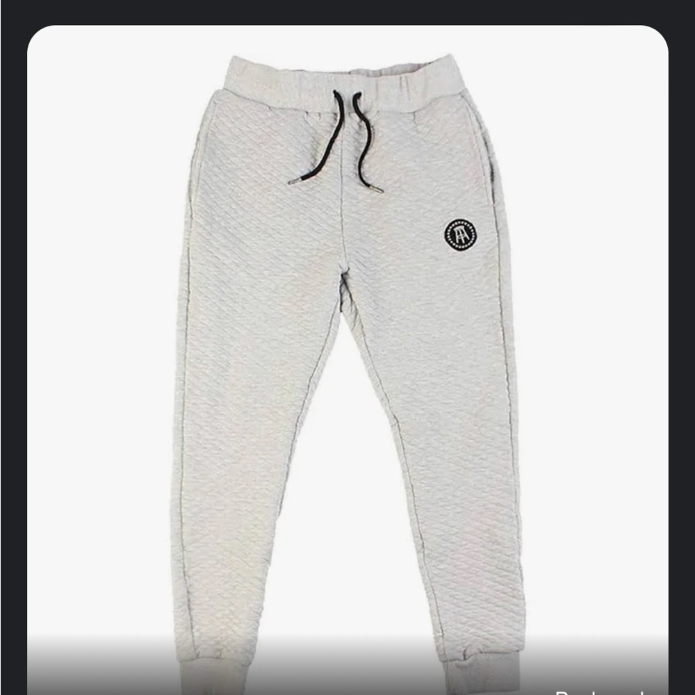 Barstool quilted gray joggers size small